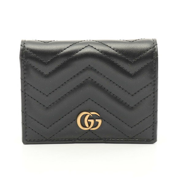 Gucci GG Marmont Bifold Wallet Leather Black - Picture 1 of 4